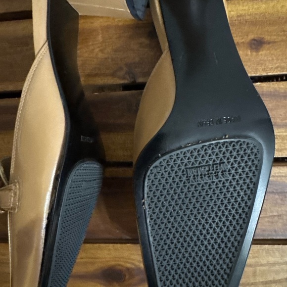 Stuart Weitzman loafer mules square tor. block heel size 7.5 - Picture 5 of 5